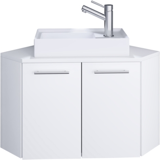 VCM Badmöbel Waschtisch Vilosa 917881 Weiß H. 42 x B. 50 x T. 50 cm