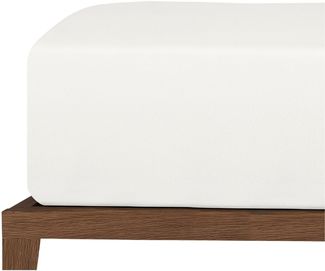 uncover by Schiesser Spannbettlaken New Jersey aus reiner Baumwolle für ein natürliches Hautgefühl, MADE IN GREEN Weiß 100x200 cm