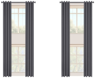 Jibenhome Gardine Extra lang Verdunkelungsvorhang Blickdicht Vorhang mit Ösen, (2 St), Thermo 2 Stroy Fenster hohe Zimmer Vorhänge, 132x365cm/132x548cm