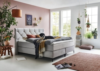 Home affaire Boxspringbett Aiko, 100% vegan, mit tierfreundlichem Bezugssstoff, besonders pflegeleicht