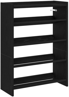 vidaXL Schuhregal Schwarz 60x25x81 cm Holzwerkstoff 859879