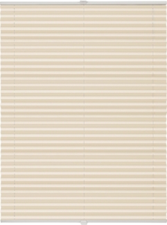 ondeco Plissee ohne Bohren mit Klemmträger, Sonnenschutz für Fenster innen, blickdicht, Faltrollo, Hellapricot, 85x130 cm