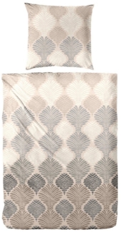 Primera Edelflanell Bettwäsche 135x200 Orient Fächer beige natur grau 174150-77