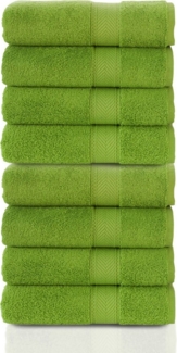 CLASS HOME COLLECTION Gästehandtücher Gästetuch Gästetücher Handtuch Frottee Baumwolle 500g/m² Uni 8 tlg Set, Frottee (8er, 8-St), mit Bordüre