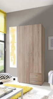 Stella Trading 'Base' Kleiderschrank, Sonoma Eiche, 81 x 176 x 51 cm (B/H/T)