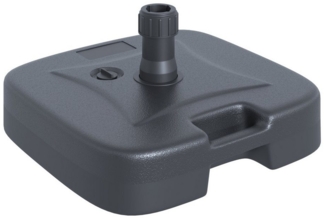 Outsunny Schirmhalter befüllbar mit Sand Wasser, Schwarz, für Stöcke bis Ø 38 mm, Sonnenschirmständer, 1 tlg, Sonnenschirmständer