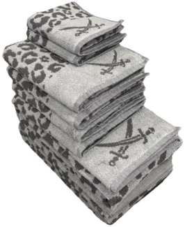 Sansibar Sylt Handtuch Set "LEO" hochwertiges Handtuchset Nr. 3 mit modernem Design, Baumwolle (8-St), 100 % Baumwolle, hautfreundlich, leicht gezwirnt
