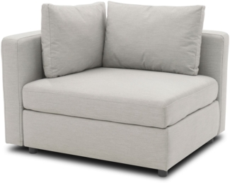 Gartenlounge Ecke Rechts Bozhana 110x67x96 mit Outdoorbezug in silber