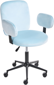 Schreibtischstuhl MORAGA Samtstoff Hellblau