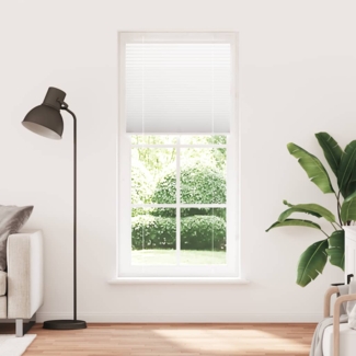 vidaXL Plissee Weiß 95x200 cm Stoffbreite 94,4 cm Polyester 4015516