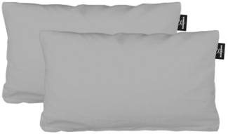 Sansibar Sylt Kissenbezug 2er Set Uni Jersey Kissenhülle, 40x80 cm, edlem Sansibar Steg-Fähnchen, (2 Stück), 2er Set, perfekter, faltenfreier Sitz, Antipilling Ausrüstung