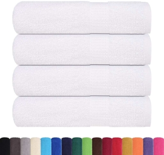 vidaXL Badetücher 4 Stk. Weiß 100x150 cm 360 g/m² 100% Baumwolle 136658