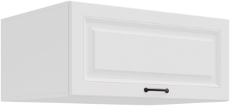 Aufsatzschrank Hochschrank 80 cm STILO Weiss Küchenzeile Küchenblock Küche Landhaus