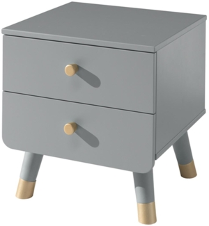 Nachtkonsole Kamillah 43x40x45 Nachtkommode MDF Timeless Grau