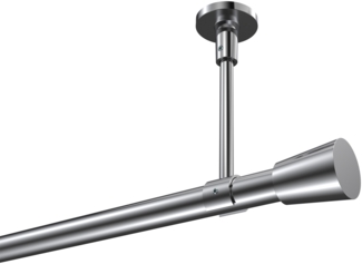 Gardinenstangen-Set Sonette Sitra 520 cm (geteilt in 4x130 cm), 1-läufig, 20 mm Ø Chrom