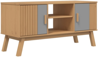 vidaXL TV-Schrank OLDEN Grau und Braun 114x43x57 cm Massivholz Kiefer 358601