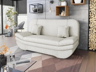 Schlafsofa Weronika Premium mit Bettkasten (Farbe: Sempre 06 + Sempre 06 + Trenza 06)