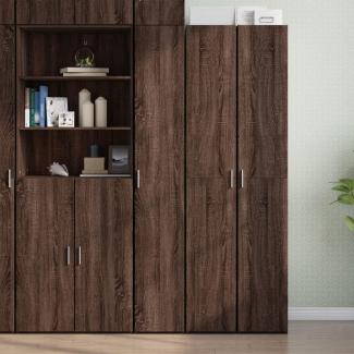 vidaXL Highboard Braun Eichen-Optik 30x42,5x185 cm Holzwerkstoff 3281398