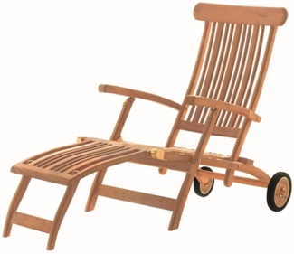 deVries Deckchair Flores mit Rädern