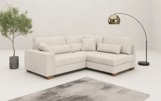 Mr. Couch Ecksofa Hilla L-Form, Mit Federkern, wahlweise mit Bettfunktion und Taschenfederkern