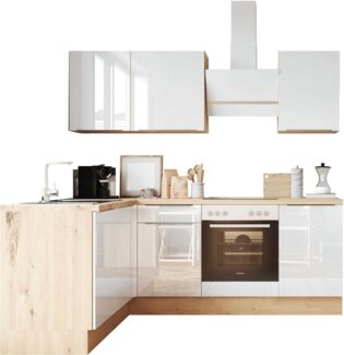 RESPEKTA Winkelküche Safado aus der Serie Marleen, Breite 220 cm, mit Soft-Close, in exklusiver Konfiguration für OTTO