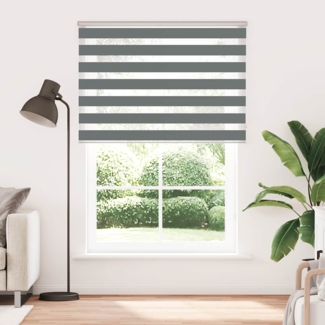 vidaXL Zebrarollo Dunkelgrau 160x230cm Stoffbreite 155,9 cm Polyester 4014195