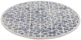 Carpet City Teppich Art 1271, rund, Höhe: 7 mm, Kurzflor, Skandi-Muster, ideal für Wohnzimmer & Schlafzimmer