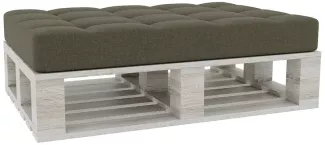 Gutekissen® Palettenkissen Gesteppte Kissen mit Knöpfen, Palettenauflagen Sitzkissen Rückenlehne Gesteppt PFG (Sitzkissen 120x50, Dunkelgrün)