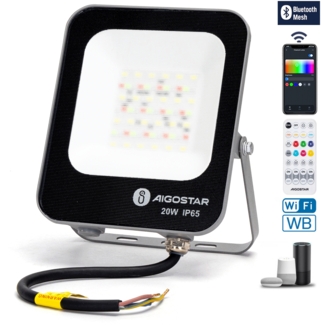 20w Smart LED RGB Fluter Strahler Bluetooth mit APP oder Fernbedienung Steuerung Dimmbar