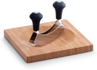 neuetischkultur Bamboo Kräuterbrett mit Wiegemesser