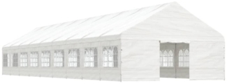 vidaXL Pavillon mit Dach Weiß 20,07x5,88x3,75 m Polyethylen 3155501