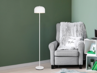 Akku Stehlampe JEFF dimmbar, per USB aufladbar, Weiß Höhe 147cm