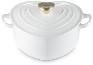 LeCreuset Bräter Herz mit Herzknopf 20cm weiß