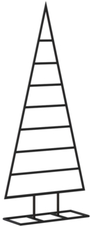 vidaXL Metall-Weihnachtsbaum für Dekorationen Schwarz 125 cm 359596