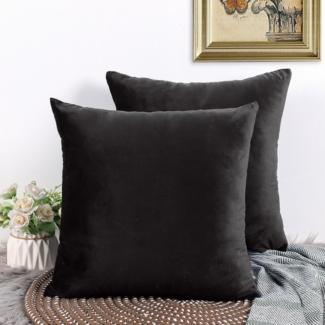TAN. TOMI Kissenbezug Kissenbezug 40 x 40, Samt Uni Kissenhülle, Kissenbezüge, (2 Stück), Zierkissen Dekokissen Sofakissen Couchkissen