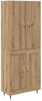 vidaXL Highboard Artisan-Eiche 69,5 x 34 x 180 cm Holzwerkstoff 3416046