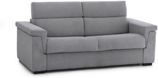 Dmora 3-Sitzer Schlafsofa Benedetto, Schlafsofa fürs Wohnzimmer, gepolstert, abnehmbar, 100 % Made in Italy-Qualität, 225x95 h100 cm, Grau