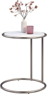 Beistelltisch Tisch AREK 55x45 cm MDF weiss Hochglanz