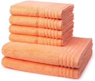 Vossen Vienna Style Supersoft 6 tlg. Frottier-Set - 4 X Handtuch (50 X 100cm), 2 X Duschtuch (67 X 140cm) - 620 g/m2 - Apricot