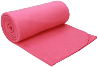 Wohndecke Luxus Fleecedecke Kuscheldecke Größe 130x170 cm Farbe Fuchsia Pink, Betz, 180 g/m²