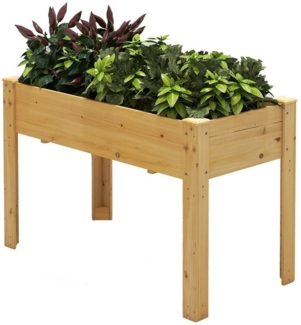COSTWAY Blumenkasten (1 St), Hochbeet, erhöhtes Gartenbeet, groß, 120 x 60 x 82 cm