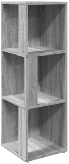 vidaXL Eckregal Grau Sonoma 33x33x100 cm Holzwerkstoff 825829