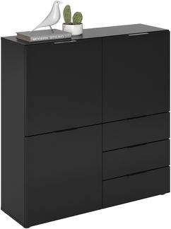Kommode >DARK 2< in schwarz - 99,1 x 101,2 x 31,5 cm (BxHxT)
