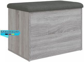 Sitzbank JONA mit Stauraum Grau Sonoma 62 x 42 x 45 cm | Aufbewahrungsbank Flurbank Garderobenbank