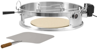 BBQ-Toro Grillerweiterung Edelstahl Pizzaring Set mit Grillspieß für Ø 57 cm Kugelgrill