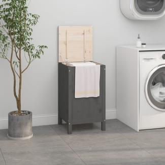 vidaXL Wäschetruhe Grau 44x44x76 cm Massivholz Kiefer 823576
