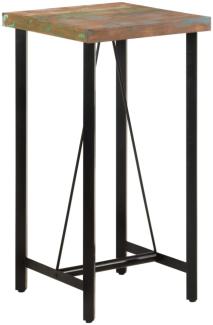 vidaXL Bartisch 55x55x107 cm Altholz Massiv und Eisen 356372