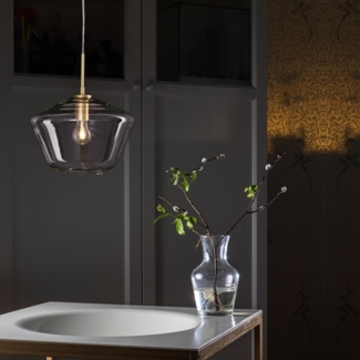 Nova Luce 9426733 PRISMA Pendelleuchte 1-flammig Gold Transparent E27