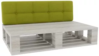 Gutekissen® Palettenkissen Gesteppte Kissen mit Knöpfen, Palettenauflagen Sitzkissen Rückenlehne Gesteppt PFG (Rückenlehne 120x40, Limette)