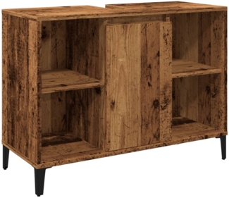 vidaXL Waschbeckenunterschrank Altholz-Optik 80x33x60 cm Holzwerkstoff 857135